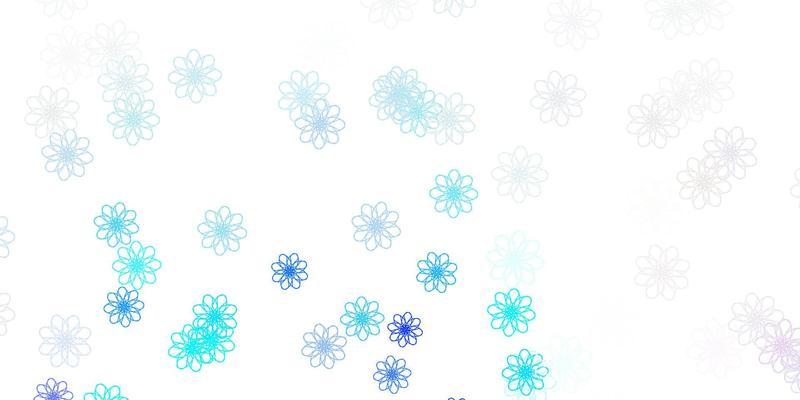 Light Pink, Blue vector doodle background with flowers.