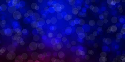 Dark Blue, Red vector background with circles.