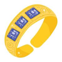 A flat sticker icon of bracelet vector