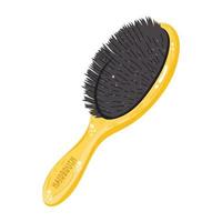 A flat sticker icon of hairbrush vector