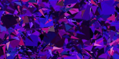 Dark Pink, Blue vector texture with random triangles.