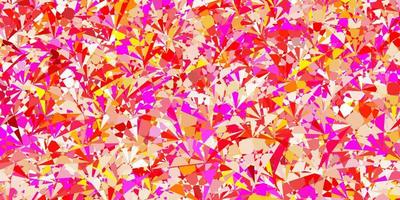 Light Pink, Yellow vector pattern with polygonal shapes.