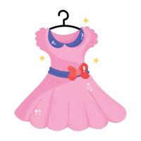 An editable flat sticker of frock vector