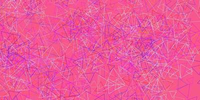 Dark Pink, Yellow vector pattern with polygonal shapes.