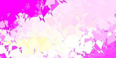 plantilla de vector de color rosa claro, amarillo con formas abstractas.