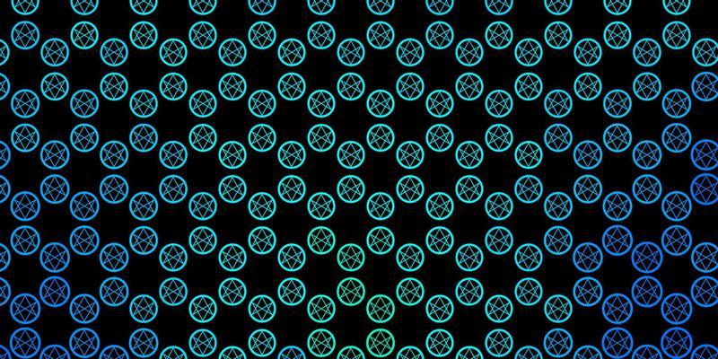 Dark Blue, Green vector pattern with magic elements.