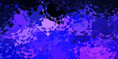 Dark Purple vector background with polygonal forms.