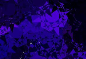 Telón de fondo de vector púrpura oscuro con triángulos, líneas.