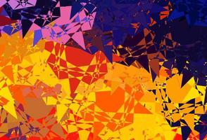 Light Pink, Yellow vector background with polygonal forms.