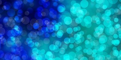 Light Blue, Green vector pattern with spheres.