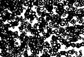 Black and white vector pattern with spheres.