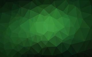 Dark Green vector abstract polygonal texture.