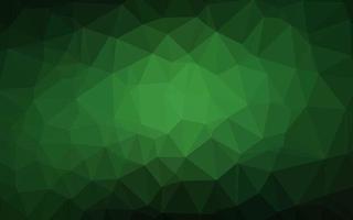 Dark Green vector abstract polygonal texture.