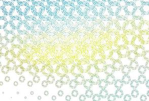 Light blue, yellow vector template with circles.
