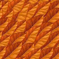 Seamless repeating pattern of orange autumn leaves. Autumnal vector texture. Vector texture for background, wallpaper, textile, print design. Vector illustration.