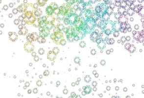 Light Multicolor, Rainbow vector background with bubbles.