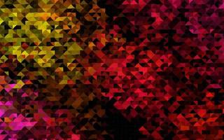 rojo oscuro, textura vectorial amarilla en estilo triangular. vector