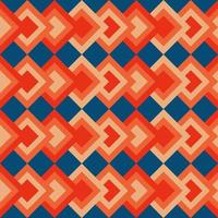 Vintage aestethic pattern with triangles in the style of the 70s and 60 vector