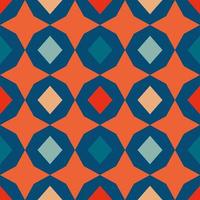 Vintage aestethic pattern with triangles in the style of the 70s and 60 vector
