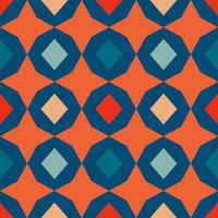 Vintage aestethic pattern with triangles in the style of the 70s and 60 vector