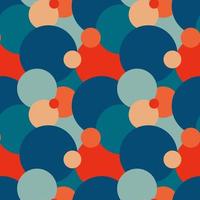 Vintage geometric pattern with circles in the style of the 70s and 60s. vector