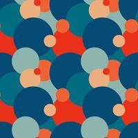 Vintage geometric pattern with circles in the style of the 70s and 60s. vector