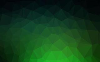 Dark Green vector shining triangular pattern.