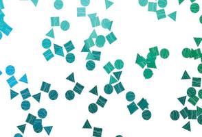 Light Blue, Green vector background with triangles, circles, cubes.