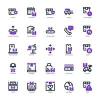 Logistic Delivery icon pack for your website, mobile, presentation, and logo design. Logistic Delivery icon mix line and solid design. Vector graphics illustration and editable stroke.