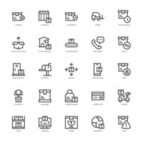 Logistic Delivery icon pack for your website, mobile, presentation, and logo design. Logistic Delivery icon outline design. Vector graphics illustration and editable stroke.