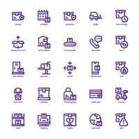 Logistic Delivery icon pack for your website, mobile, presentation, and logo design. Logistic Delivery icon basic line gradient design. Vector graphics illustration and editable stroke.