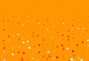 Light Orange vector pattern with crystals, rectangles.