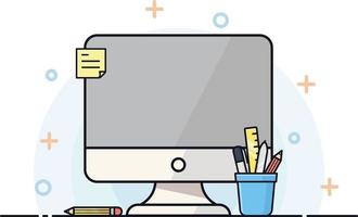 workspace flat illustration vector