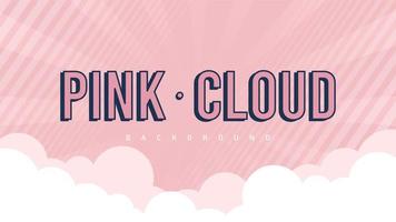 pink cloud background vector