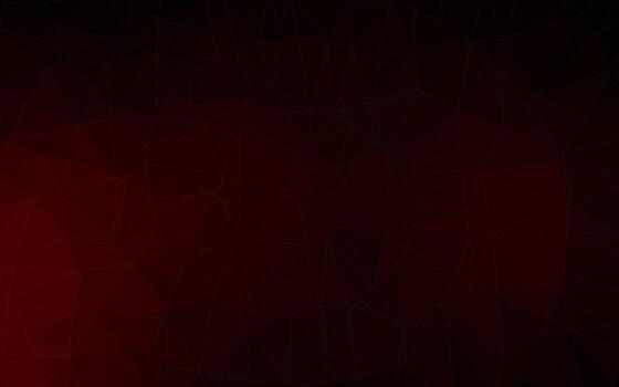 Dark Red vector shining triangular pattern.