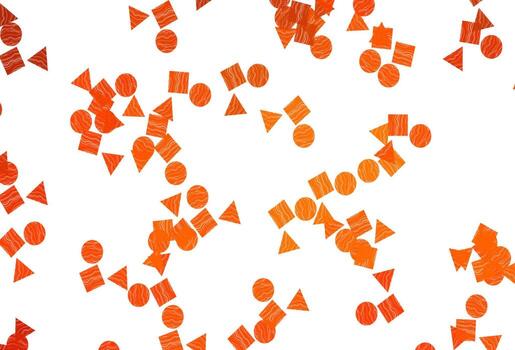 Light Orange vector pattern in polygonal style with circles.