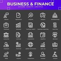 Business and Finance Icon Pack With Black Color