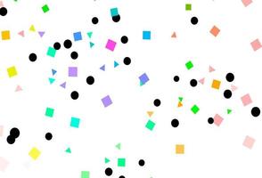 Light Multicolor, Rainbow vector texture in poly style with circles, cubes.