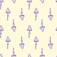 Seamless pattern fly agaric. Halloween. Poisonous mushrooms for witchcraft. Vector illustration, background wallpaper.