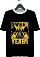 New Year T-shirt design vector