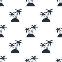 Seamless coconut tree pattern background, Vector and Illustration.