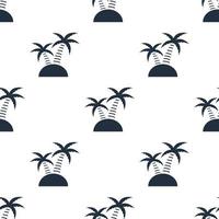 Seamless coconut tree pattern background, Vector and Illustration.