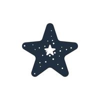 Cute starfish icon, Vector and Illustration.