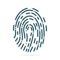 fingerprint vector template design. Identity logo design.