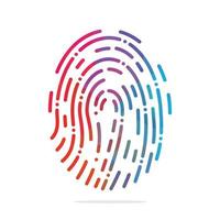 fingerprint vector template design. Identity logo design.