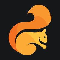 Squirrel logo design template, Vector illustration. Abstract Squirrel vector template design.