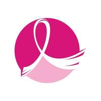 antecedentes de la campaña del mes de concientización sobre el cáncer de mama en octubre. diseño de vectores de salud de las mujeres. Diseño de ilustración de vector de cáncer de mama de cinta rosa