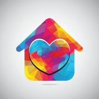 House Care logo designs concept vector, Home and love logo template. vector