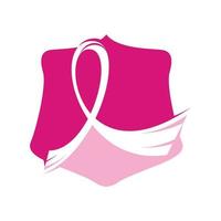 antecedentes de la campaña del mes de concientización sobre el cáncer de mama en octubre. diseño de vectores de salud de las mujeres. Diseño de ilustración de vector de cáncer de mama de cinta rosa