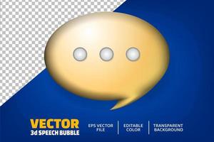 globo discurso burbuja chat 3d vector